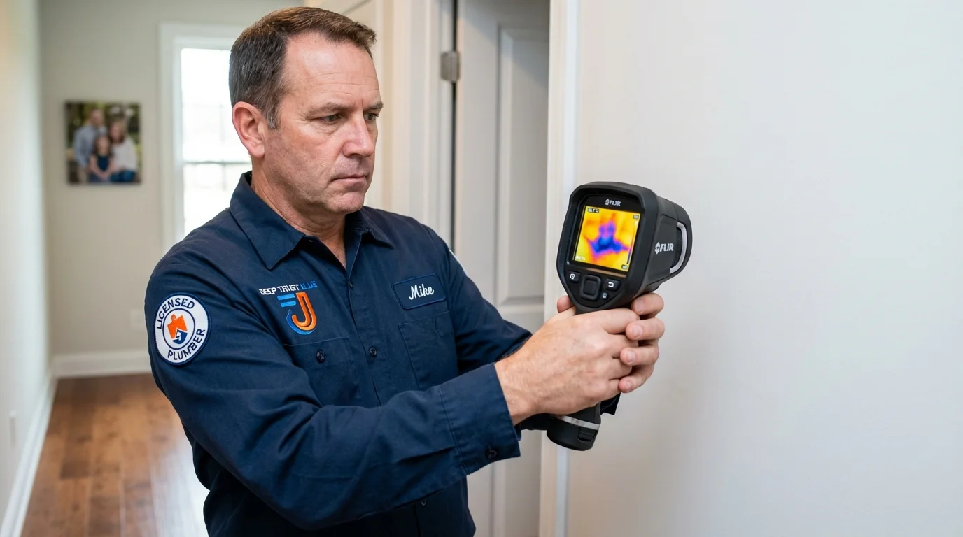 Thermal imaging leak detection by Johns Plumbing LLC in Hermitage